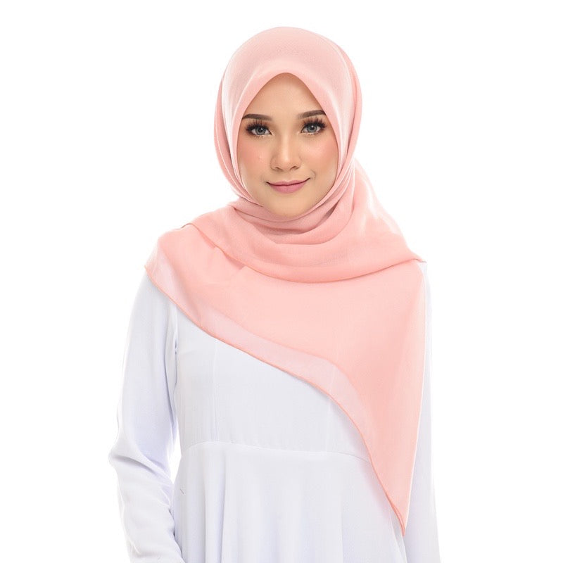 Tudung Bawal Maira Square - Blush Nude