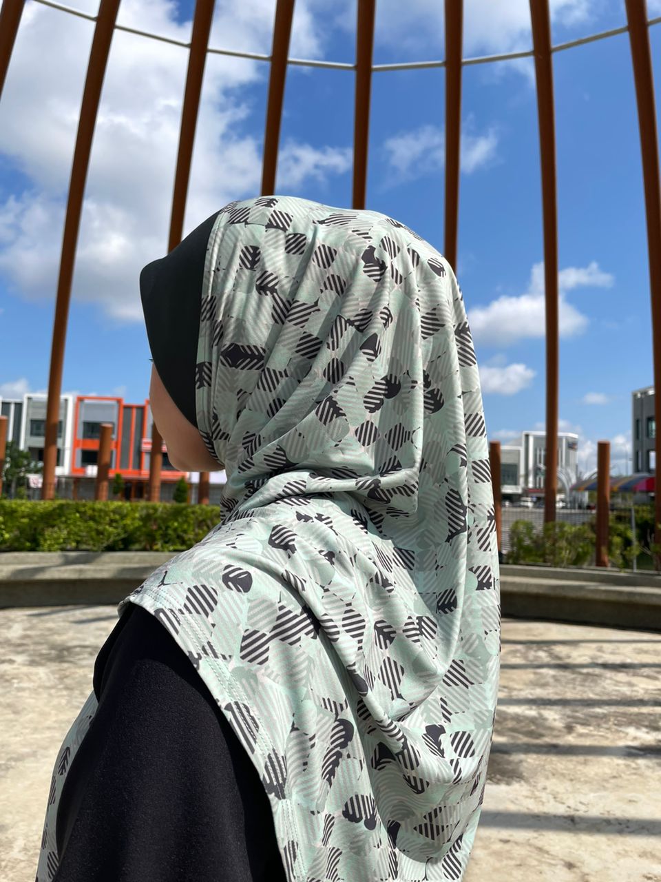 Tudung Instant Raisya - Aqua Mesh