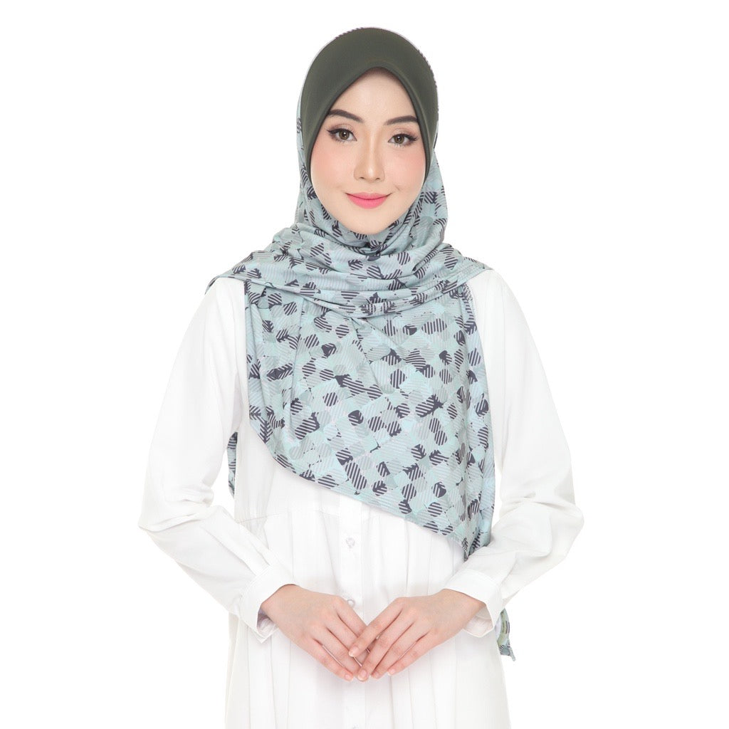 24 Tudung Instant Raisya - Aqua Mesh