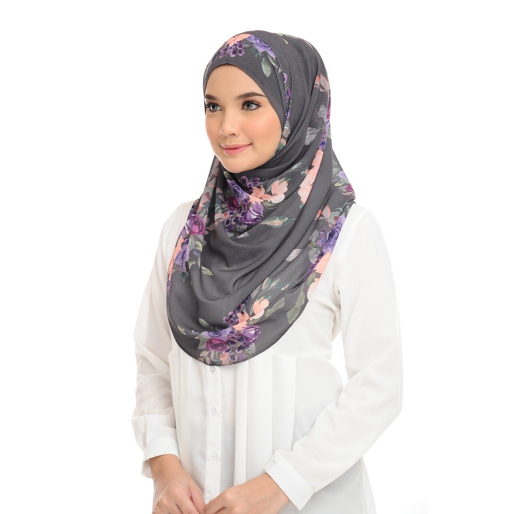 Long Shawl Lisa - 34 Posy Grey