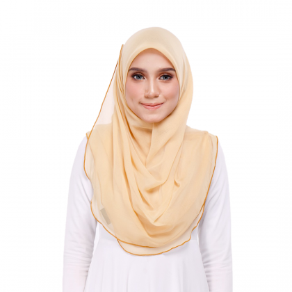 Tudung Bawal Maira Ruffle - Sandy Shades