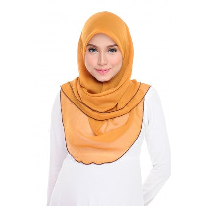 Tudung Bawal Maira Ruffle - Earthy Shades