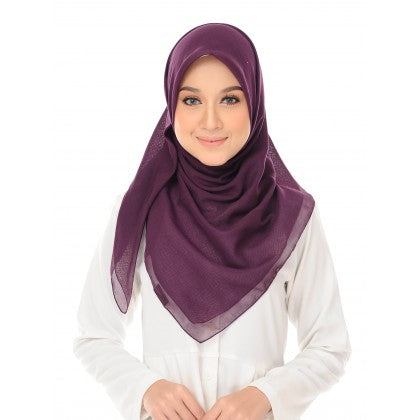 Tudung Bawal Maira Square - Purply Shades