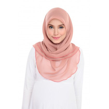 Tudung Bawal Maira Ruffle - Earthy Shades