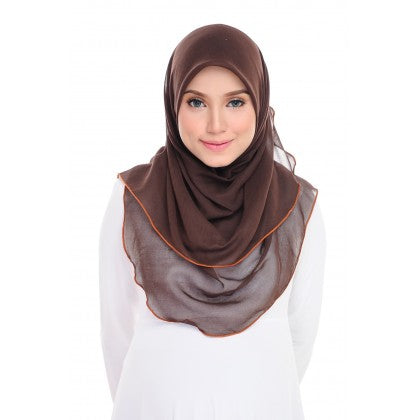 Tudung Bawal Maira Ruffle - Earthy Shades