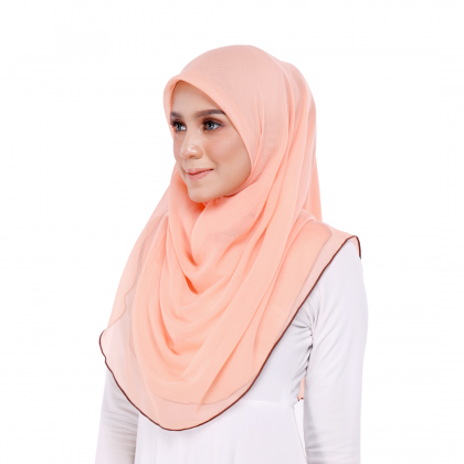 Tudung Bawal Maira Ruffle - Earthy Shades