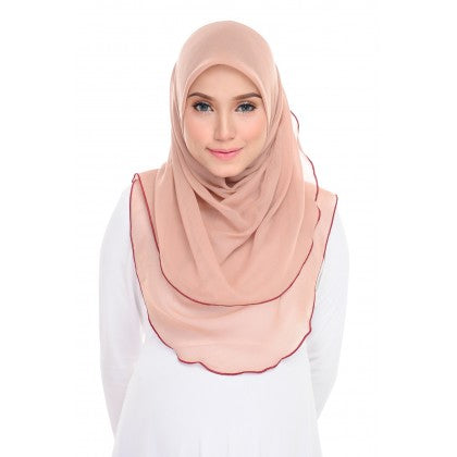 Tudung Bawal Maira Ruffle - Earthy Shades