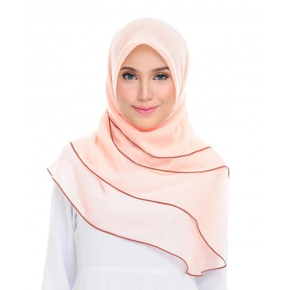 Tudung Bawal Maira Ruffle - Sandy Shades