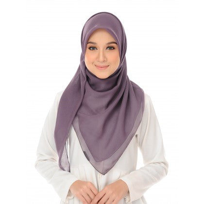 Tudung Bawal Maira Square - Purply Shades