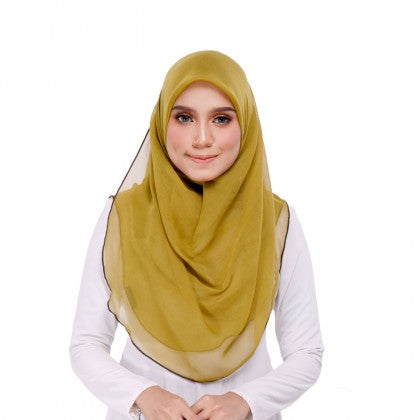 Tudung Bawal Maira Ruffle - Leafy Shades