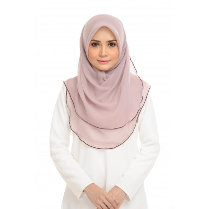 Tudung Bawal Maira Ruffle - Earthy Shades