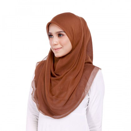 Tudung Bawal Maira Ruffle - Earthy Shades