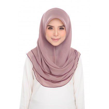 Tudung Bawal Maira Ruffle - Earthy Shades