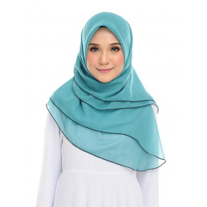 Tudung Bawal Maira Ruffle - Leafy Shades