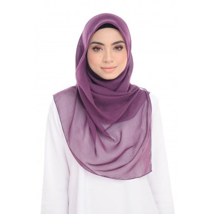 Tudung Bawal Maira Square - Purply Shades