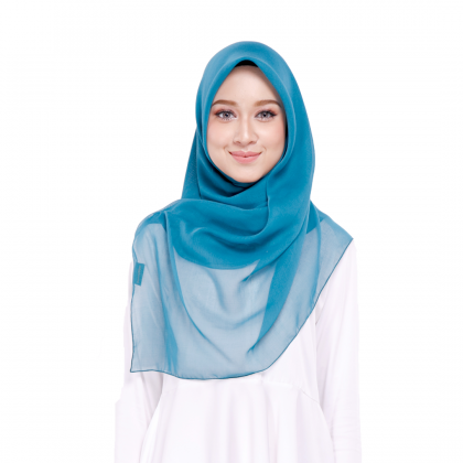 Tudung Bawal Maira Square - Bluish Shades