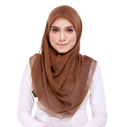 Tudung Bawal Maira Ruffle - Earthy Shades