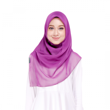 Tudung Bawal Maira Square - Purply Shades