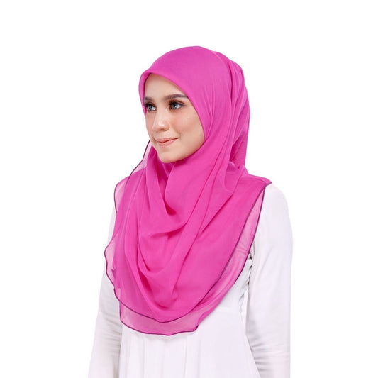 Tudung Bawal Maira Ruffle - Deep Orchid