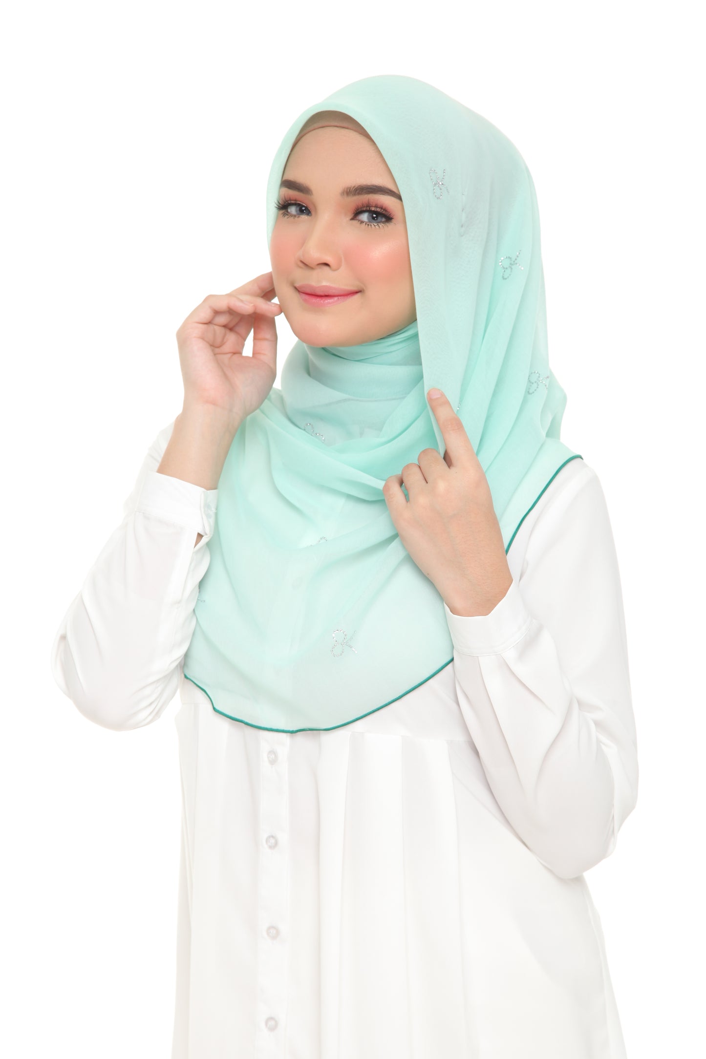 Tudung Bawal Maira Bling - 40 Aqua Green