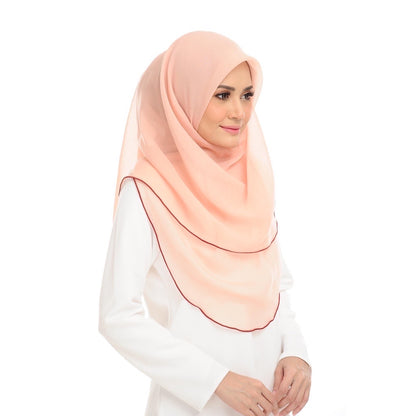 Tudung Bawal Maira Ruffle - Almost Apricot