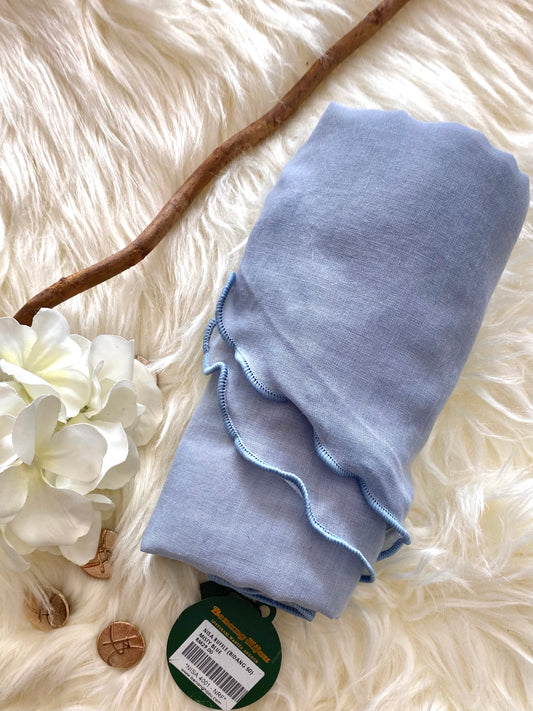 Tudung Bawal Nisa Ruffle - 91 Misty Blue