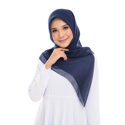 Tudung Bawal Maira Square - Dark Blue