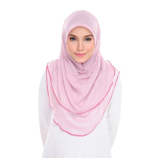 Tudung Bawal Maira Ruffle - Azalea