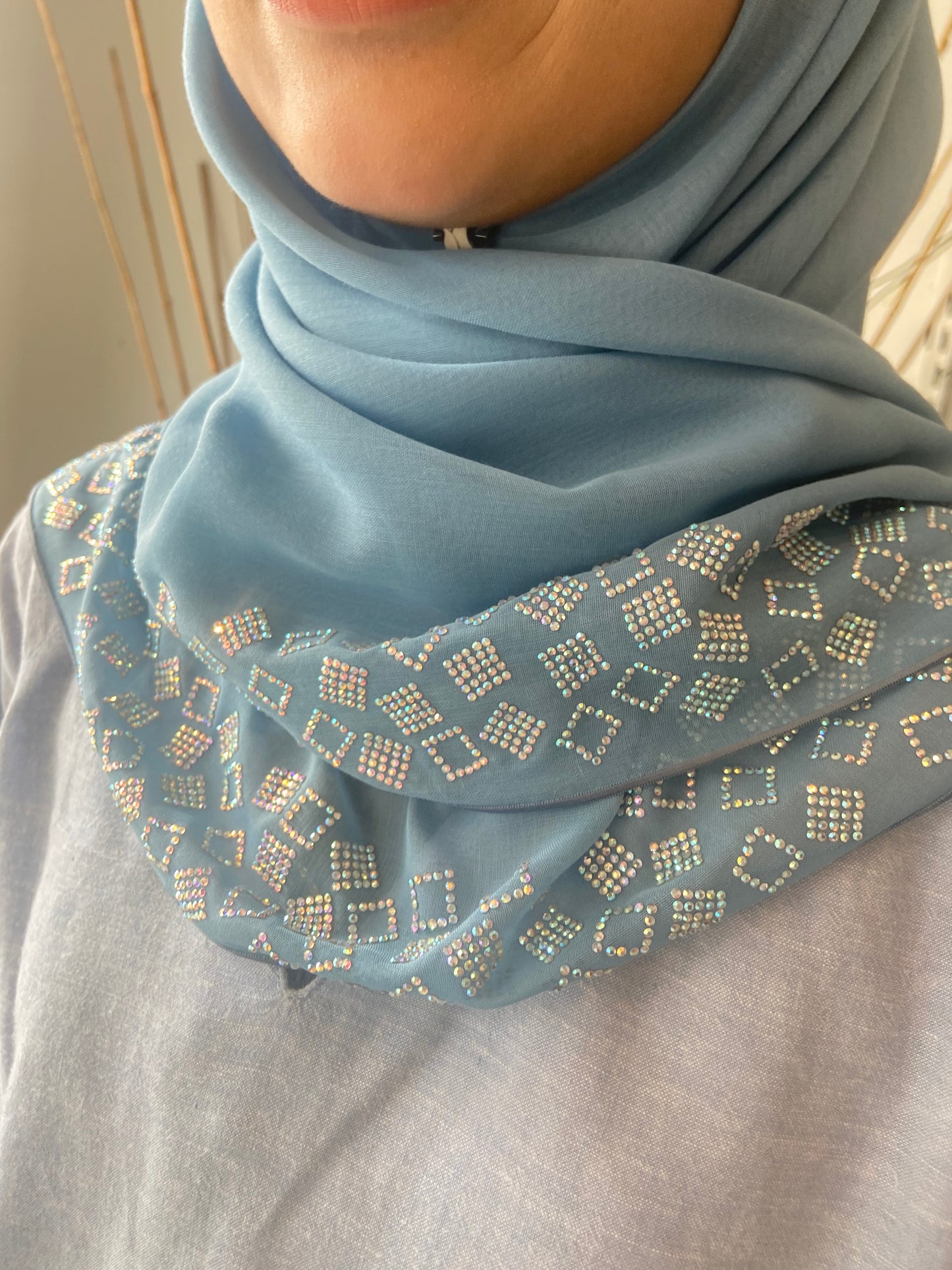 Tudung Bawal Maira Bling - 53 Steel Blue