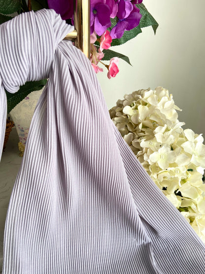 Leia Pleated Shawl - 36 Grey Violet