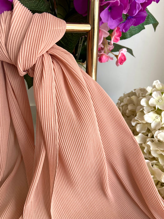 Leia Pleated Shawl - 22 Rose Cloud