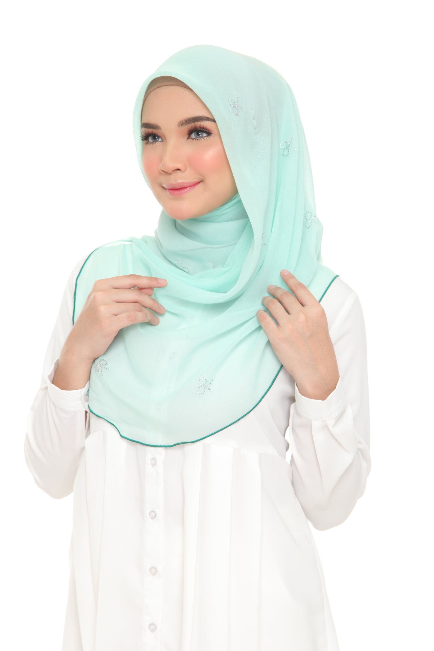 Tudung Bawal Maira Bling - 40 Aqua Green