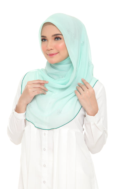 Tudung Bawal Maira Bling - 40 Aqua Green