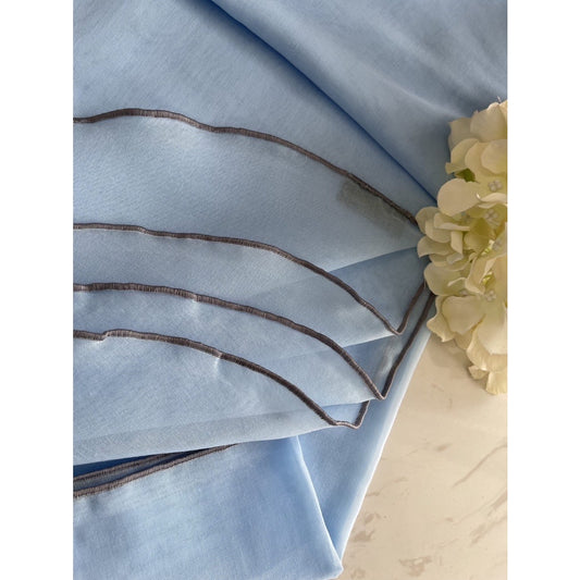 Tudung Bawal Maira Ruffle - Delicate Blue