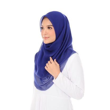 Tudung Bawal Maira Ruffle - Twilight Blue