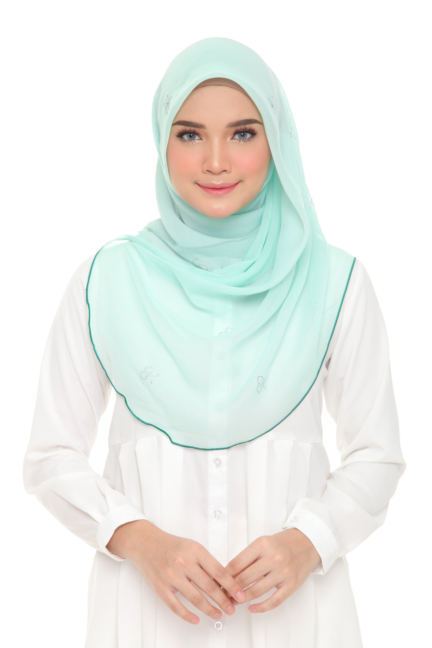 Tudung Bawal Maira Bling - 40 Aqua Green