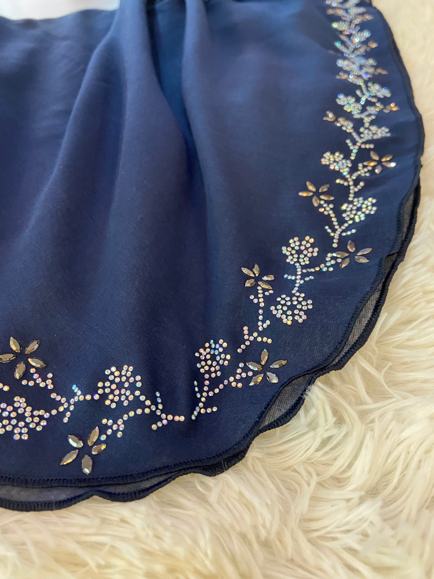 Tudung Bawal Nisa Bling - 60 Dark Blue