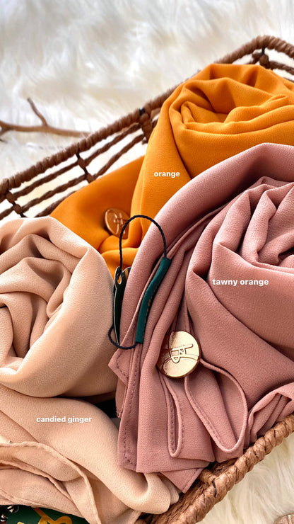 Laura Long Shawl - 25 Tawny Orange