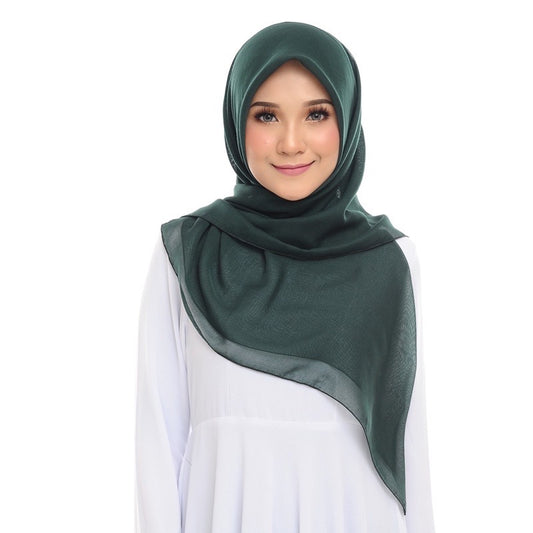 Tudung Bawal Maira Square - Emerald Green