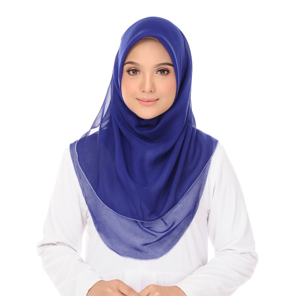 Tudung Bawal Maira Ruffle - Twilight Blue