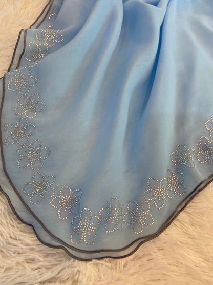 Tudung Bawal Maira Bling - 50 Delicate Blue