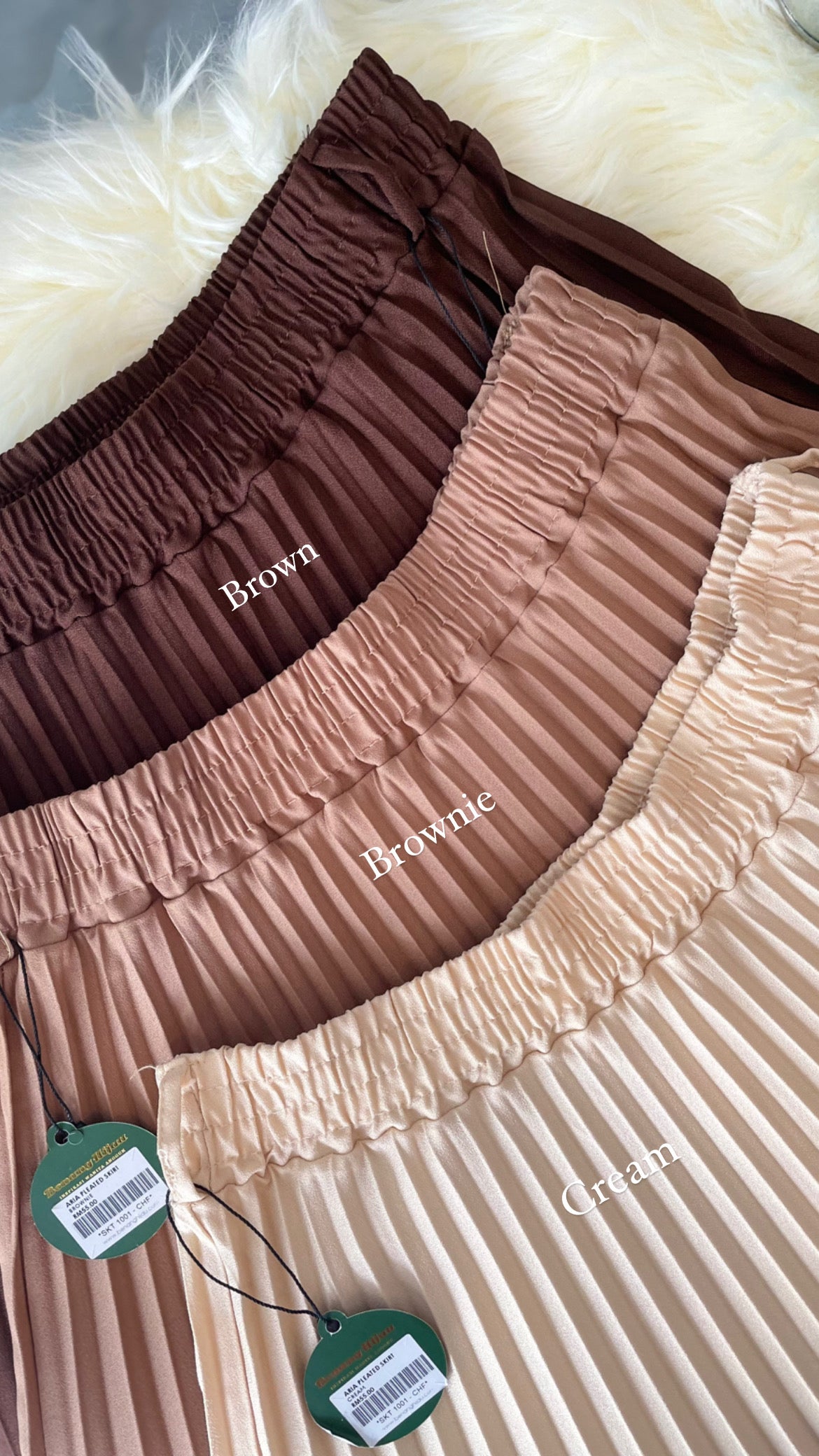 Aria Pleated Skirt - 12 Brownie