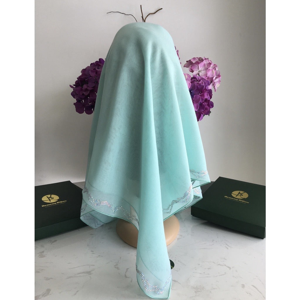 Tudung Bawal Maira Bling - 40 Aqua Green