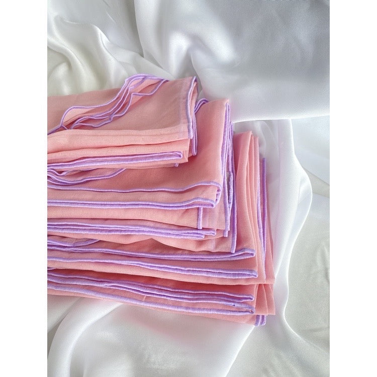 Tudung Bawal Maira Ruffle - Pink Lady