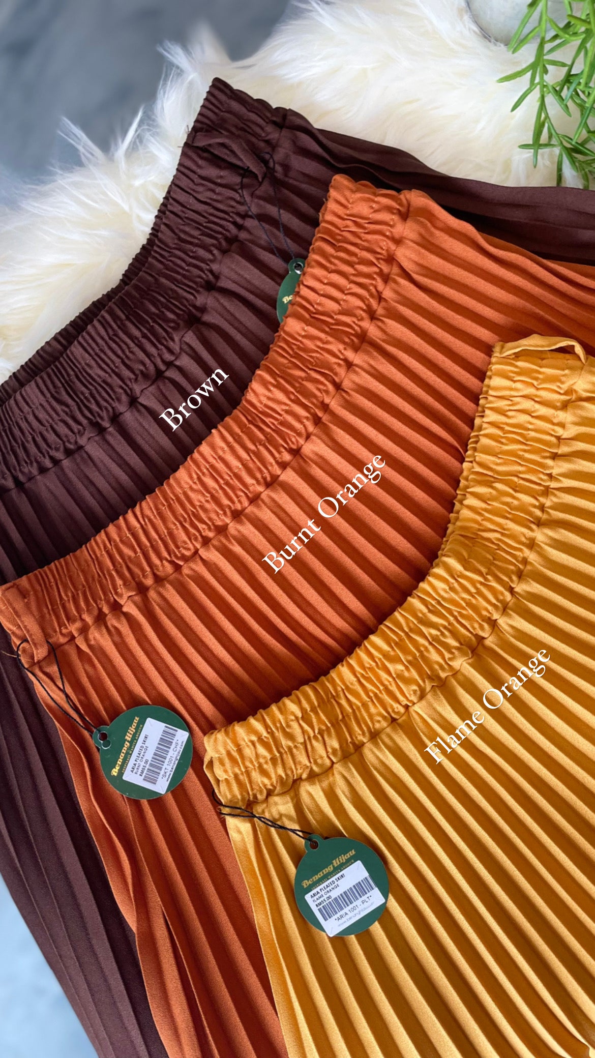 Aria Pleated Skirt - 12 Flame Orange