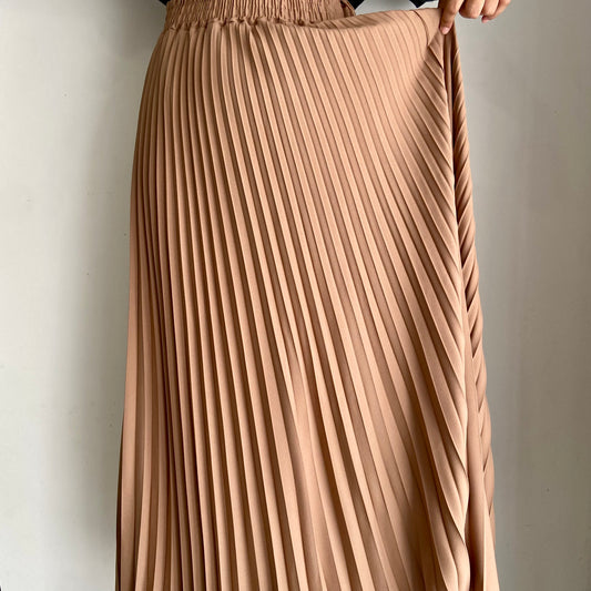 Aria Pleated Skirt - 12 Brownie