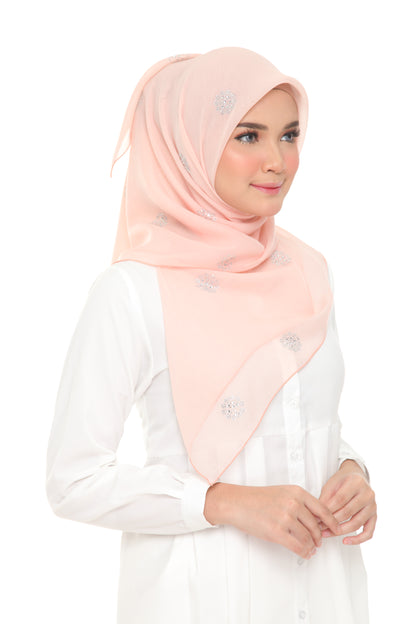 Tudung Bawal Maira Bling - 15 Pale Peach