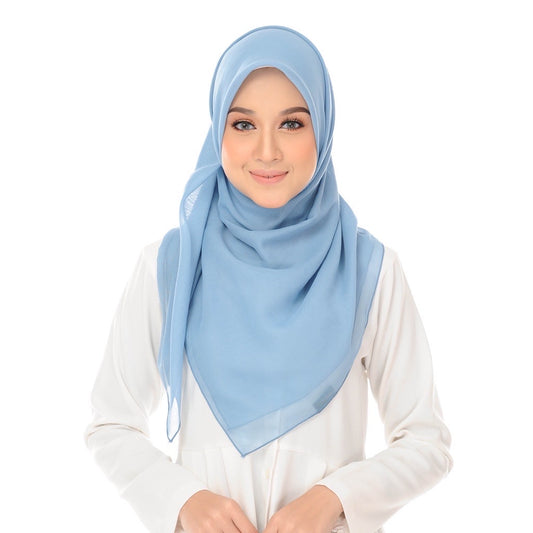 Tudung Bawal Maira Square - Steel Blue