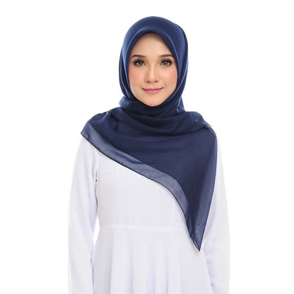 Tudung Bawal Maira Square - Dark Blue