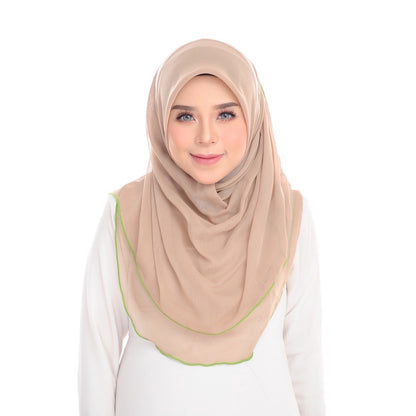 Tudung Bawal Maira Ruffle - Desert Sage